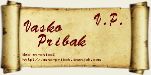 Vasko Pribak vizit kartica